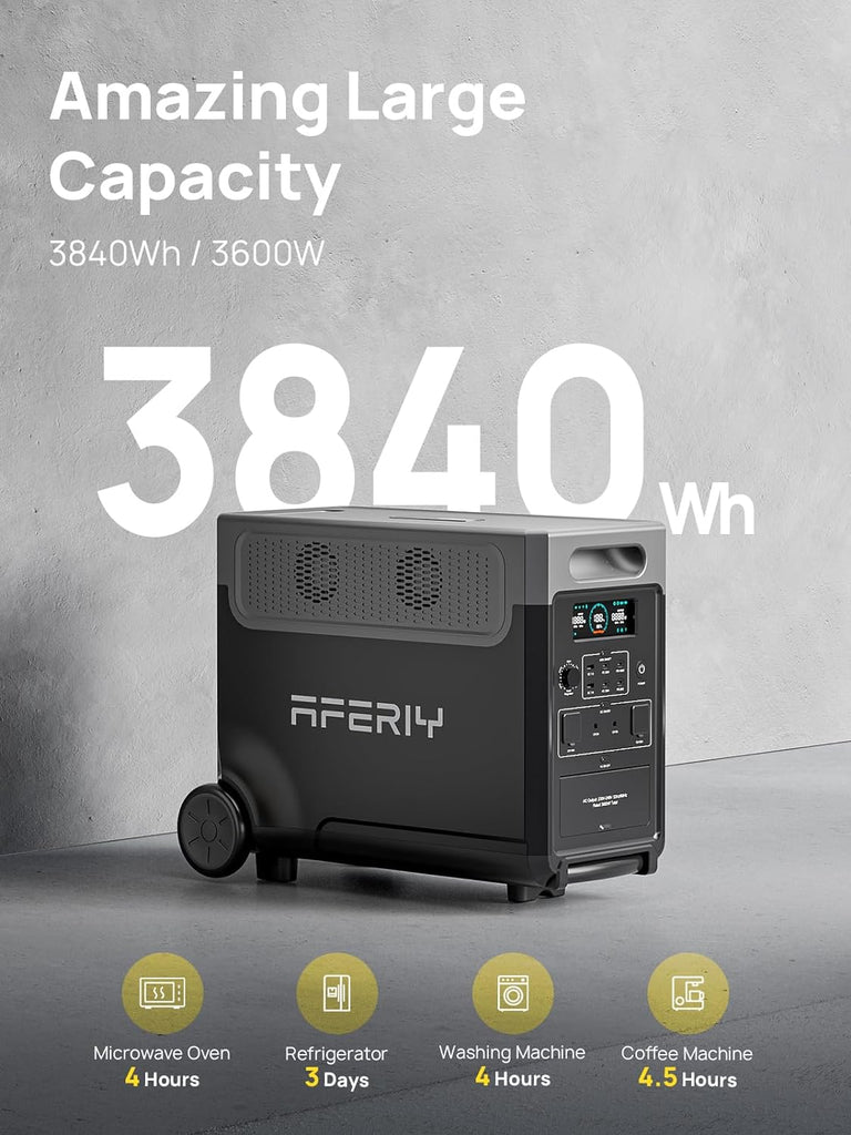 Save $700.00, AFERIY P310 Portable Power Station 3300W 3840Wh, No US Sales Tax, Free US/CDN Shipping! - Off Grid Trek