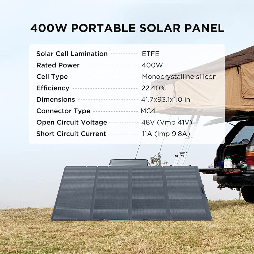 EcoFlow 400W Folding Solar Panel Free Shipping, NO US SALES TAX! - Off Grid Trek