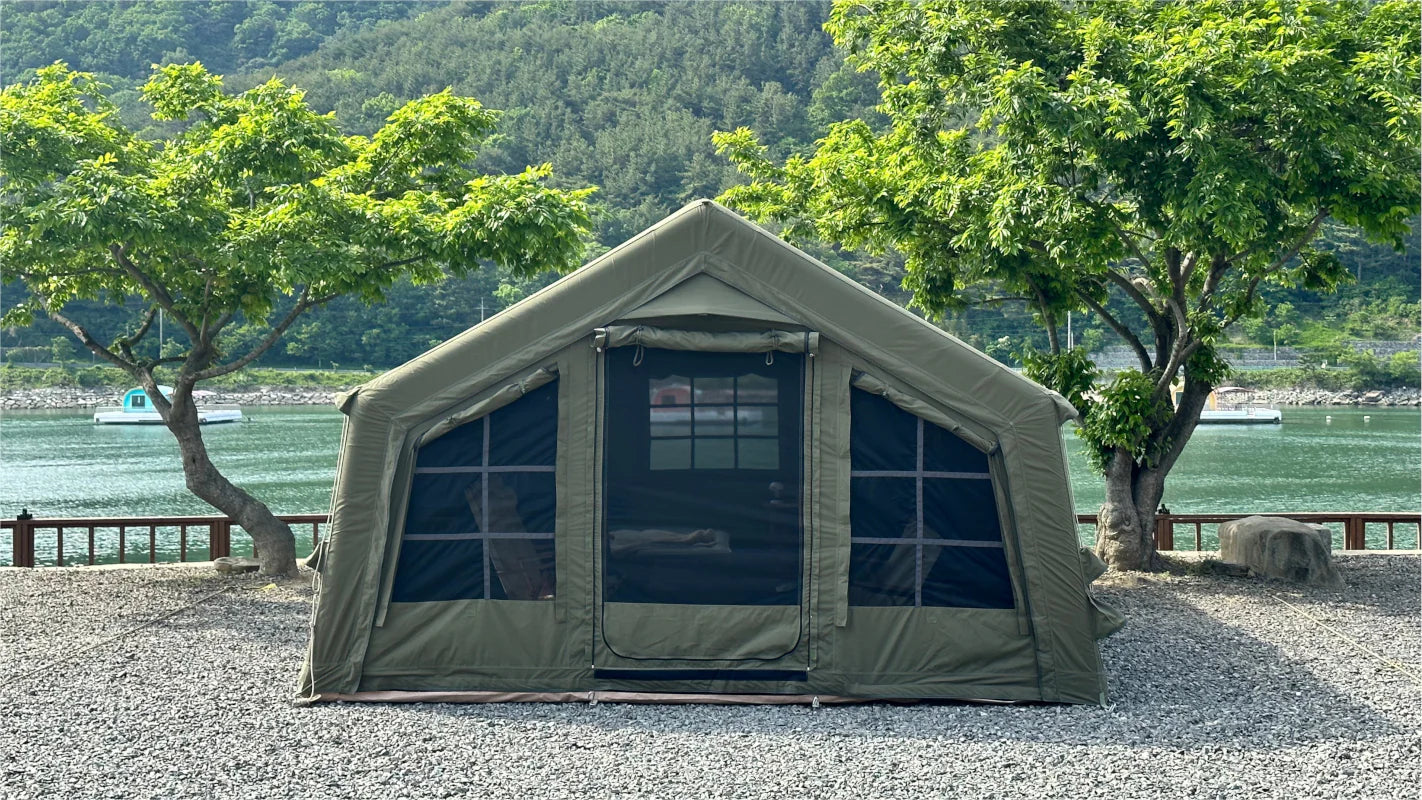 koala air tent 5 Inflatable tent Koala 5 Khaki for 2-6 person, No US Sales Tax!– Off Grid Trek