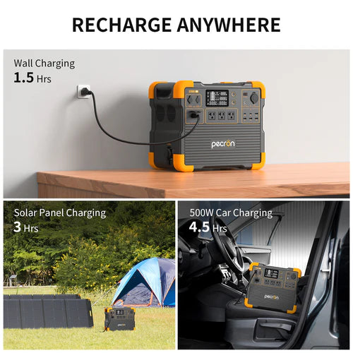 PECRON E2400LFP Portable Power Station 2400W 2048Wh No US Sales Tax, Free US Shipping! - Off Grid Trek