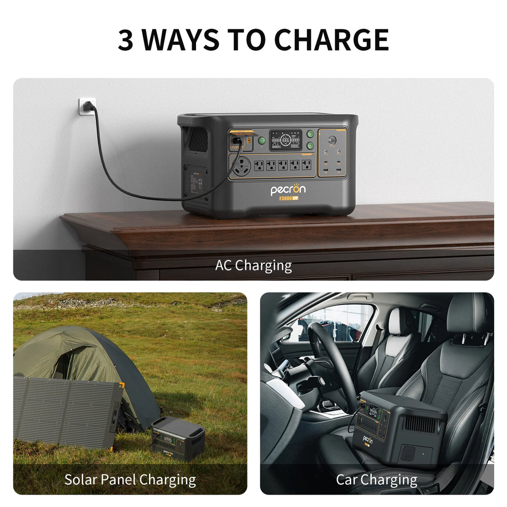 PECRON F3000LFP Portable Power Station 3600W 3072Wh, No US SALES TAX, FREE US SHIPPING!