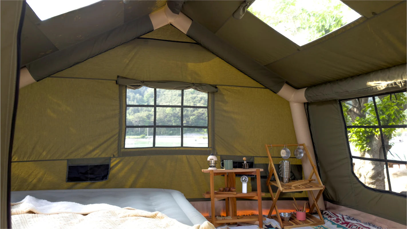 koala air tent 5 Inflatable tent Koala 5 Khaki for 2-6 person, No US Sales Tax!– Off Grid Trek
