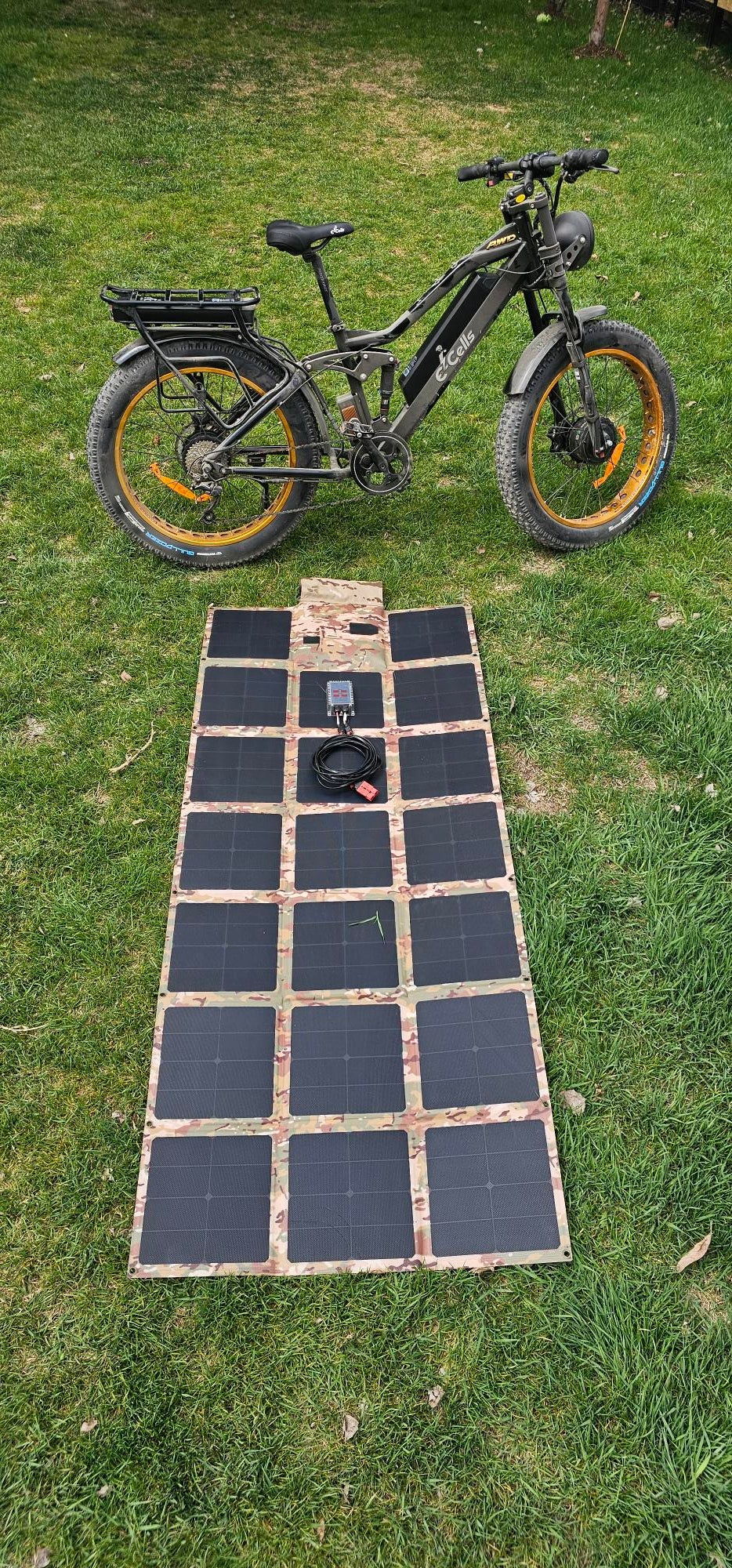 52V 72V ebike 300W Solar Blanket charging kit, Elejoy, No US Sales Tax!