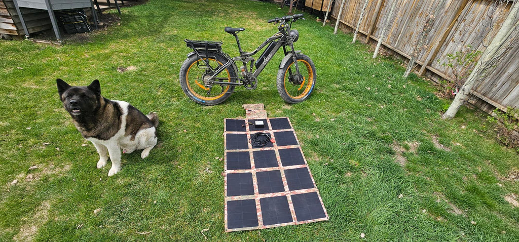 48V ebike 220W Solar Blanket charging kit, Genasun, No US Sales Tax! - Off Grid Trek