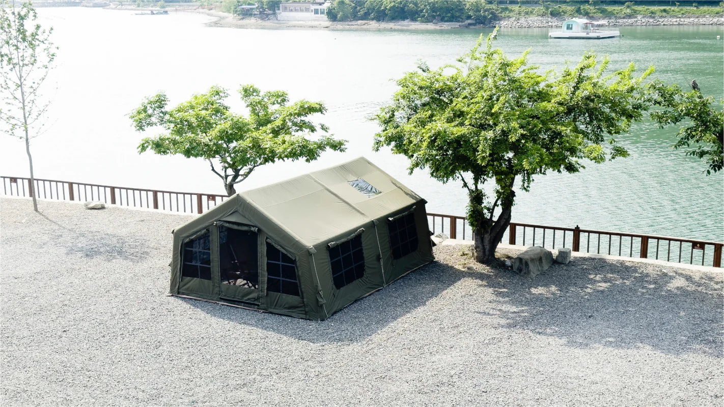 koala air tent 5 Inflatable tent Koala 5 Khaki for 2-6 person, No US Sales Tax!– Off Grid Trek