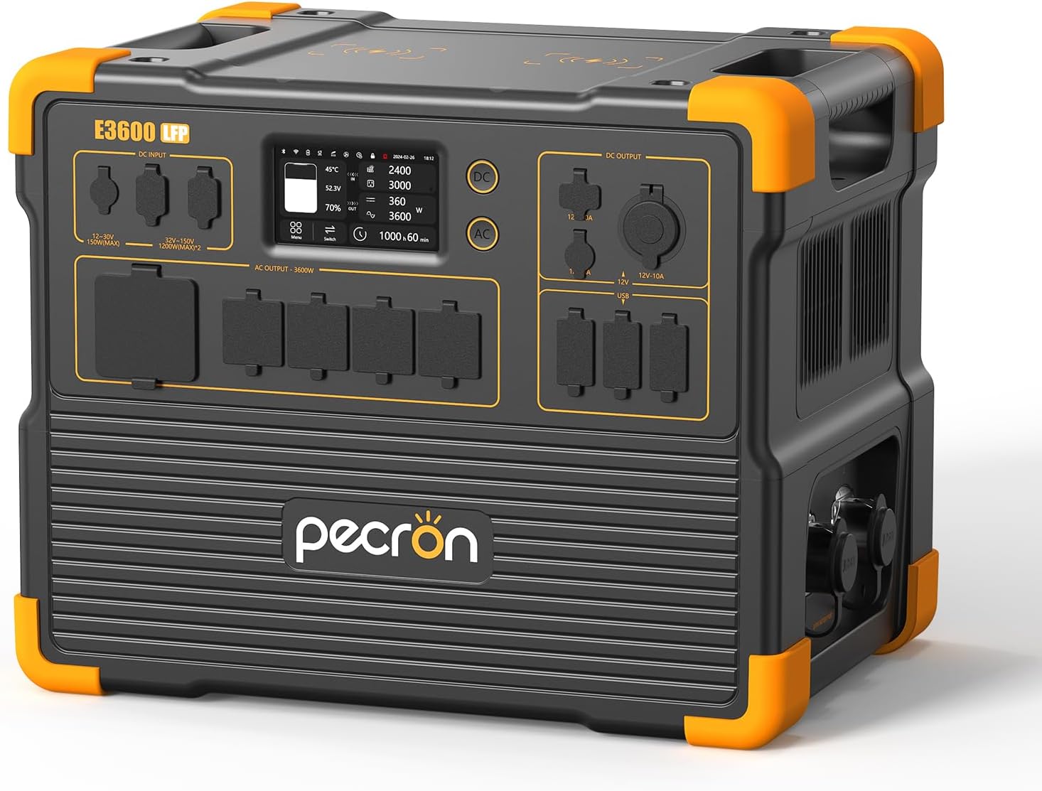 Pecron E3600LFP Portable Power Station 3072Wh, No US Sales Tax