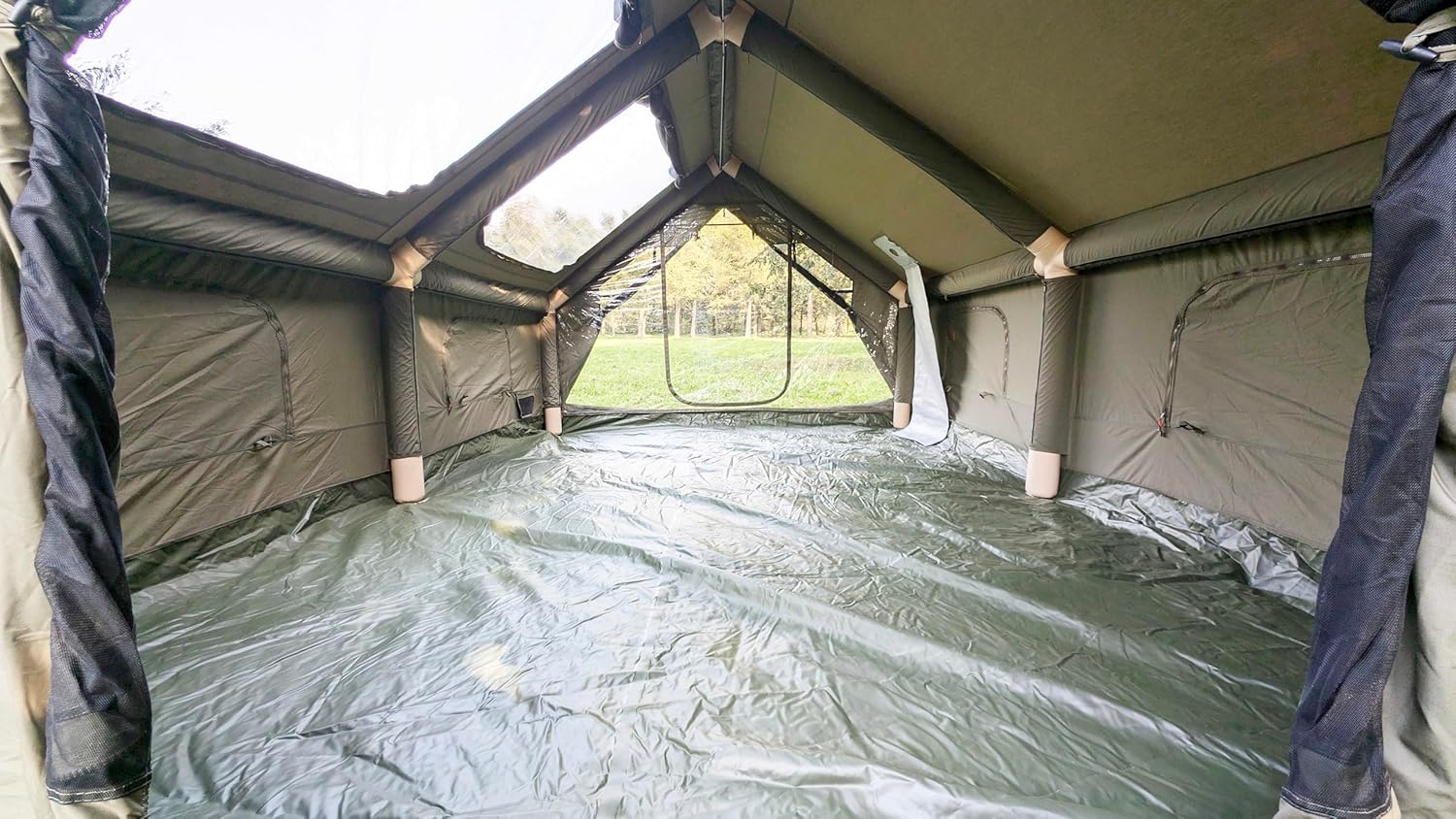 inflatable tent military RBM Inflatable tent Panda Large Khaki for 2-6 person– Off Grid Trek