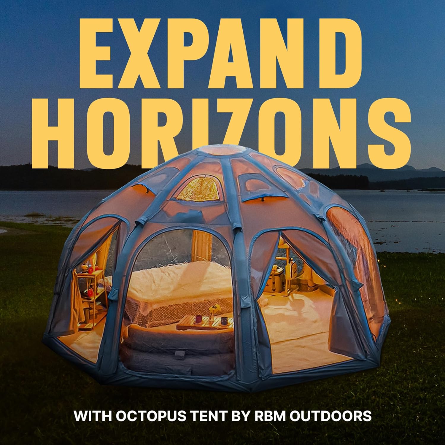 cooby tent Inflatable tent Octopus for4 person, No US Sales Tax Free US Shipping!– Off Grid Trek