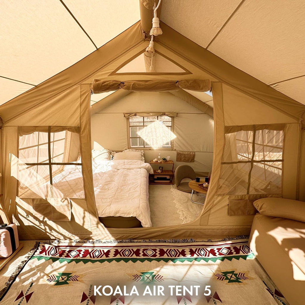 RBM Inflatable tent Koala 7 Beige for 8-10 person, No US Sales Tax, Free US Shipping! - Off Grid Trek