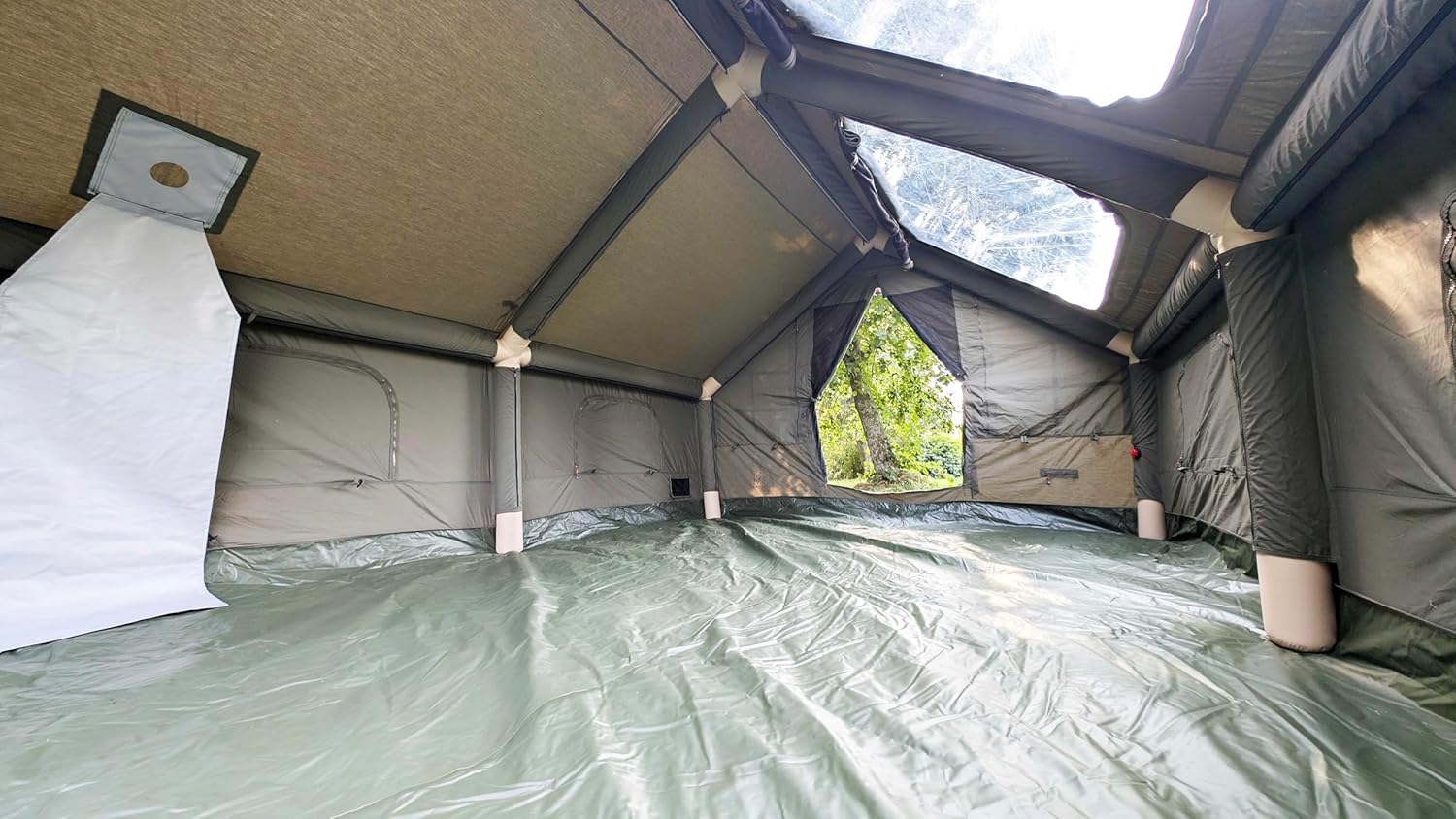 rbm inflatable tents RBM Inflatable tent Panda Large Khaki for 2-6 person– Off Grid Trek