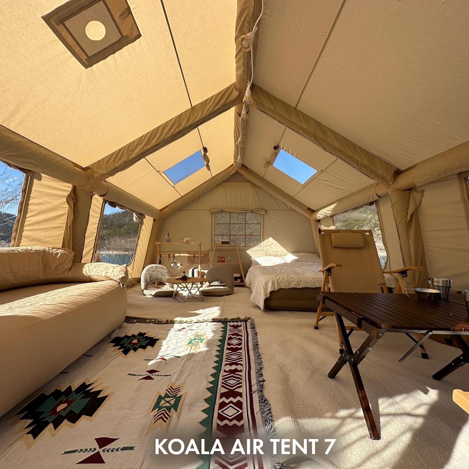 air tents RBM Inflatable tent Koala 7 Beige for 8-10 person, No US Sales Tax, Fr– Off Grid Trek