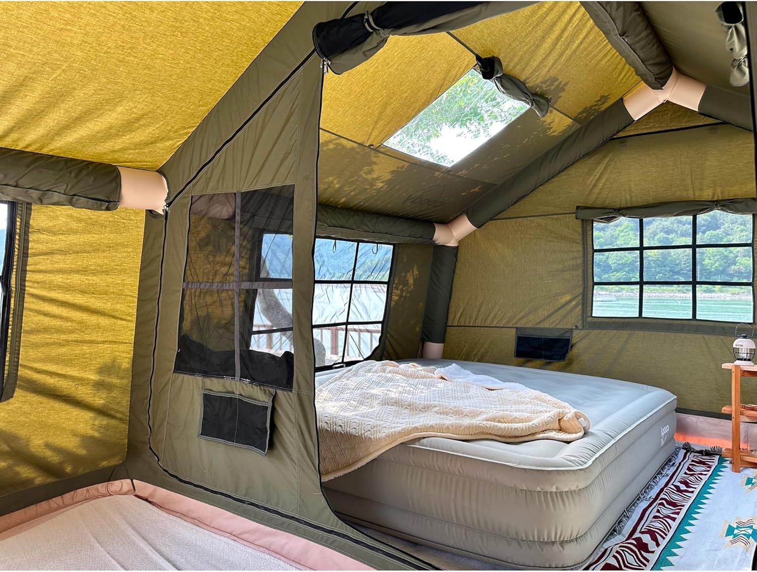 inflatable penthouse tent RBM Inflatable tent Koala 7 Khaki for 8-10 person, No US Sales Tax, Fr– Off Grid Trek