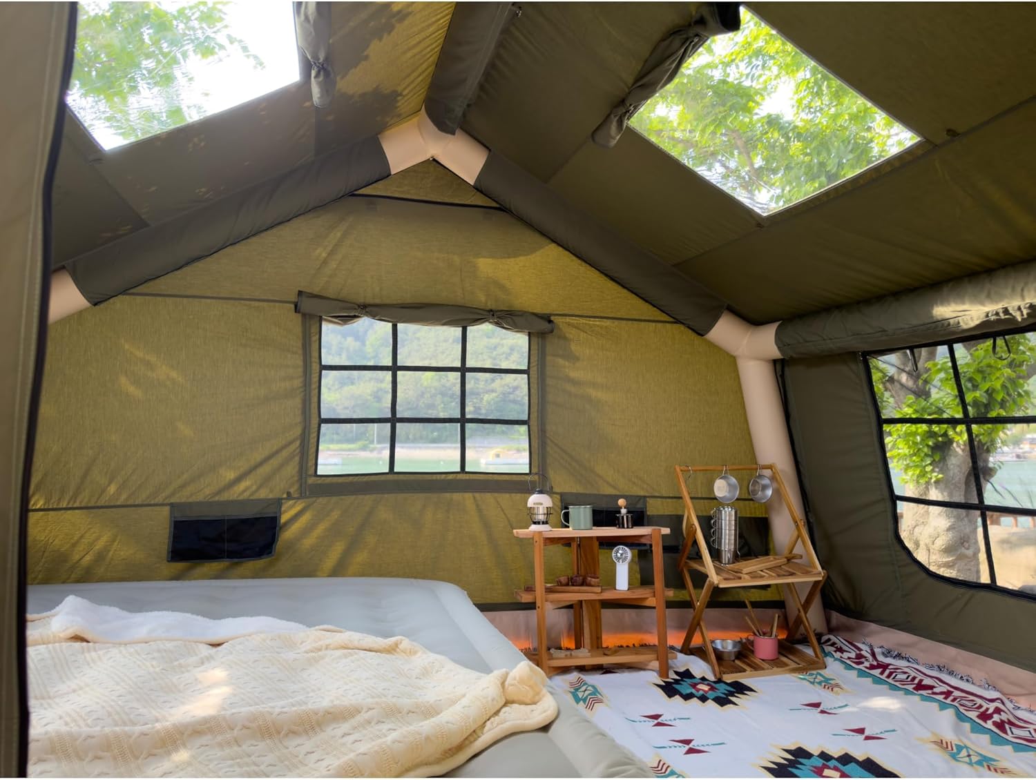 koala air tent 7 RBM Inflatable tent Koala 7 Khaki for 8-10 person, No US Sales Tax, Fr– Off Grid Trek