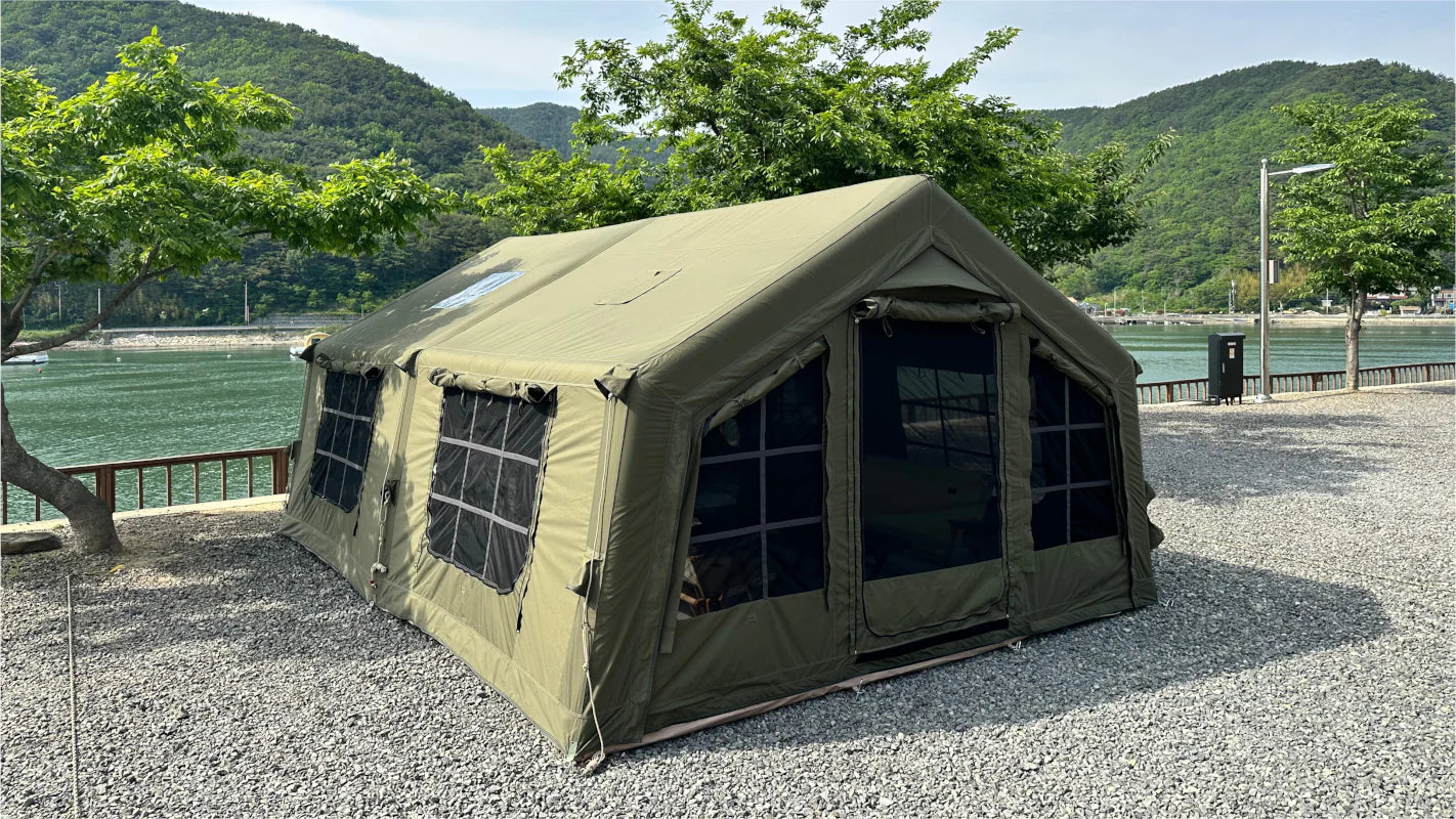 koala air tent Inflatable tent Koala 5 Khaki for 2-6 person, No US Sales Tax!– Off Grid Trek