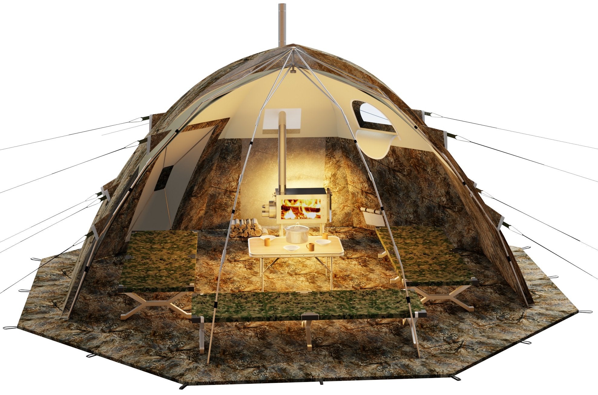 russian bear tent website All-Season Premium Outfitter Tent with Stove Jack "UP-5". Comfort for 3-8 People FREE SHIPPING, NO US SALES TAX!