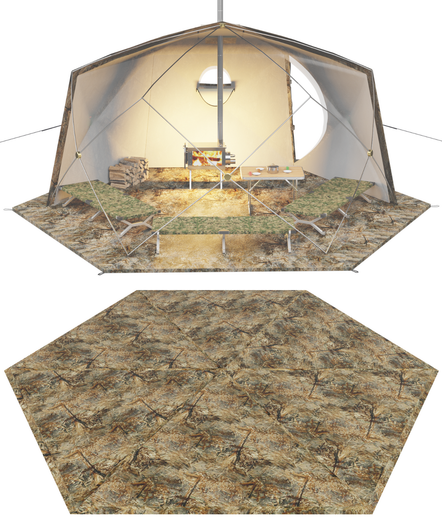 Three-Layer Floor for "Hexagon" Tent, FREE SHIPPING, NO US SALES TAX! - Off Grid Trek
