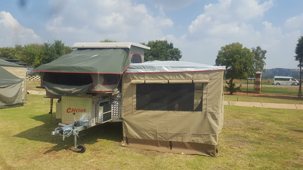 Chobe Tec Caravan sleeps 4, 1672lbs USD Pricing - Off Grid Trek