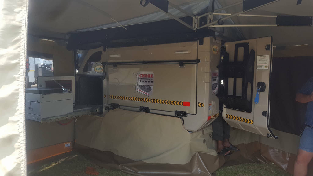 Chobe Tec Caravan sleeps 4, 1672lbs USD Pricing - Off Grid Trek