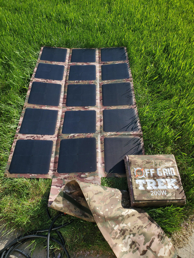 200W Solar Blanket Bug Out Package to charge your 12V/24V/Lithium VEHICLE OR TRAILER BATTERIES + NO US SALES TAX! - Off Grid Trek
