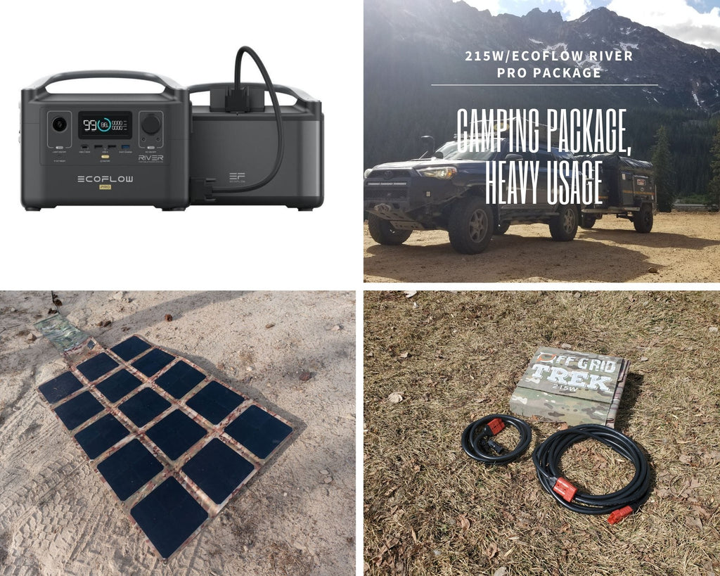 Camping Solar Package, 1440Wh Generator & 215W Solar Blanket, heavy usage, NO US SALES TAX! - Off Grid Trek