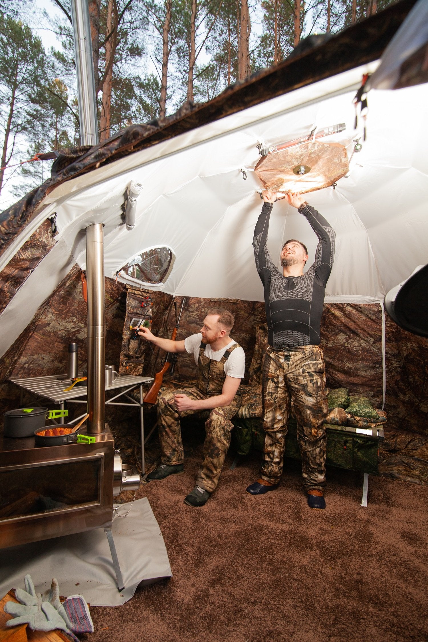 tent with stove jack Russian Bear Tent UP-5, 3-8 People FREE SHIPPING, NO US SALES TAX!– Off Grid Trek